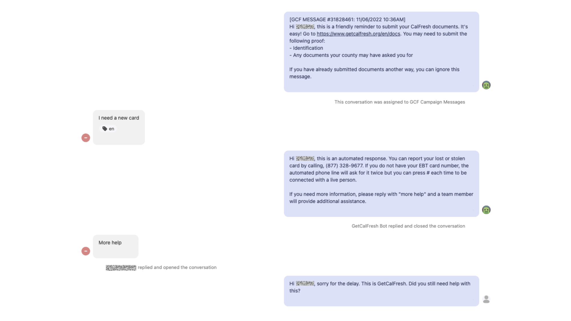 a screenshot of a chatbot conversation