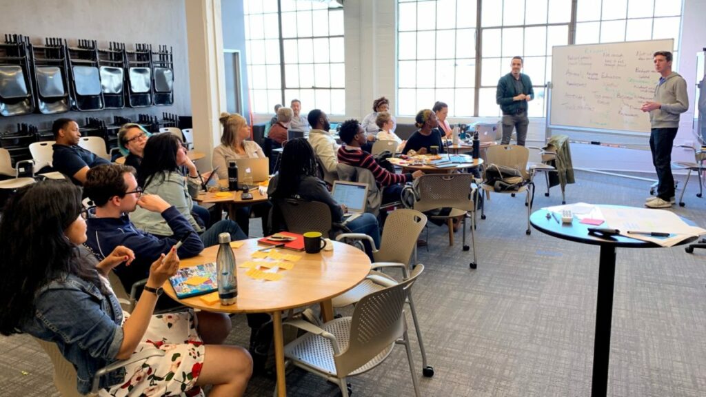 The 2019 cohort attends Fellowship orientation at Code for America's San Francisco office