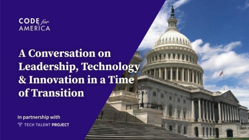 a title placard for the webinar. Title in white font on a purple background with a picture of the U.S. Capitol