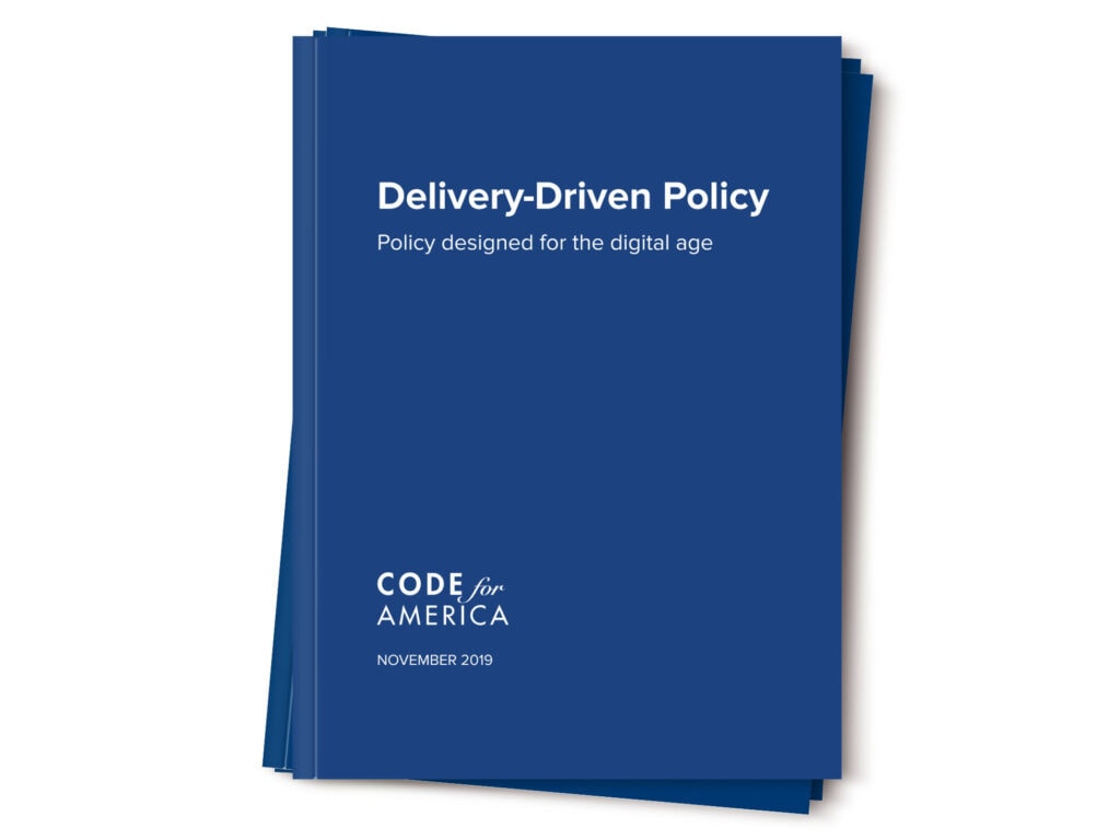 Cover of the Deliver-Driven Policy paper