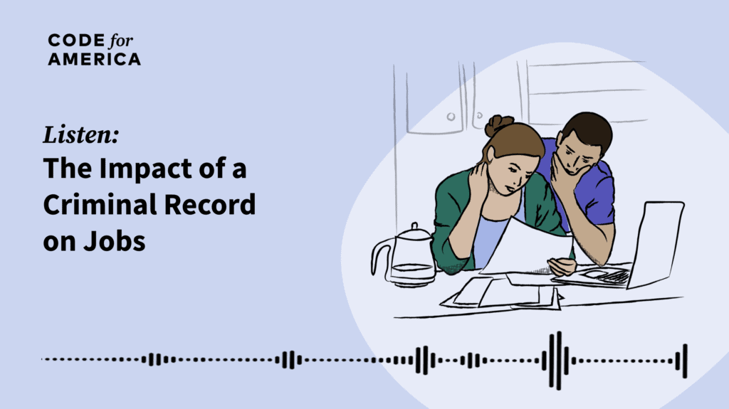 An illustration of two people at a computer