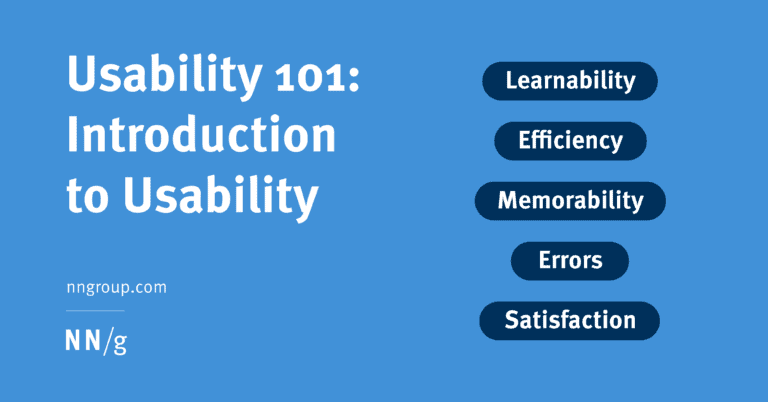 Text reads 'Usability 101: Introduction to Usability'