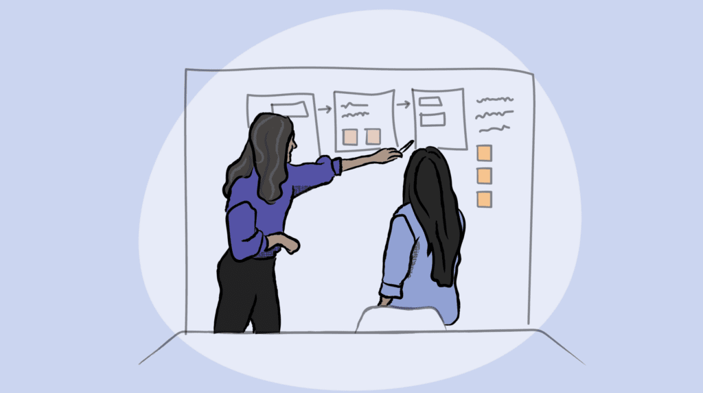 two people collaborating