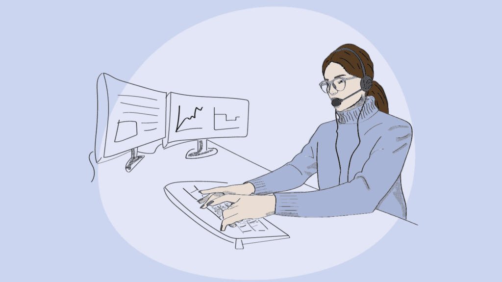 a person on the phone typing