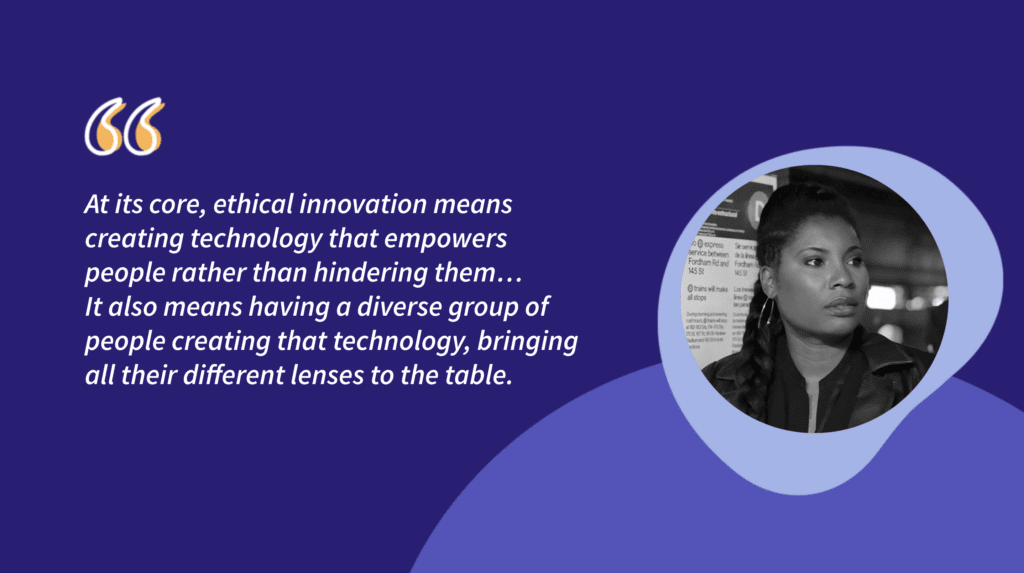 a quote from Lapedra on a purple background