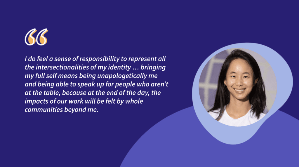 a quote from Stephanie on a purple background