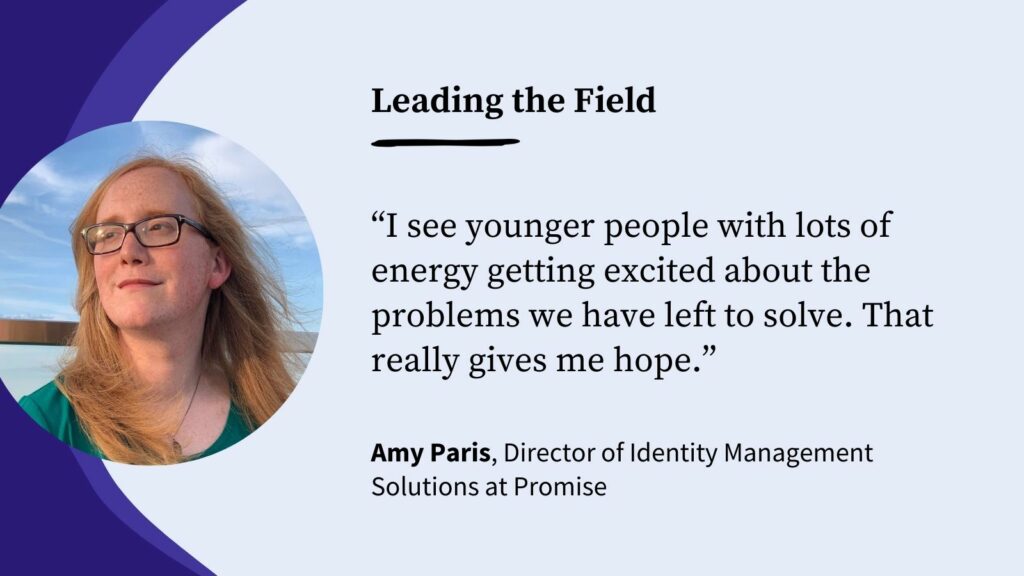 a quote from the interview with Amy Paris on a purple background