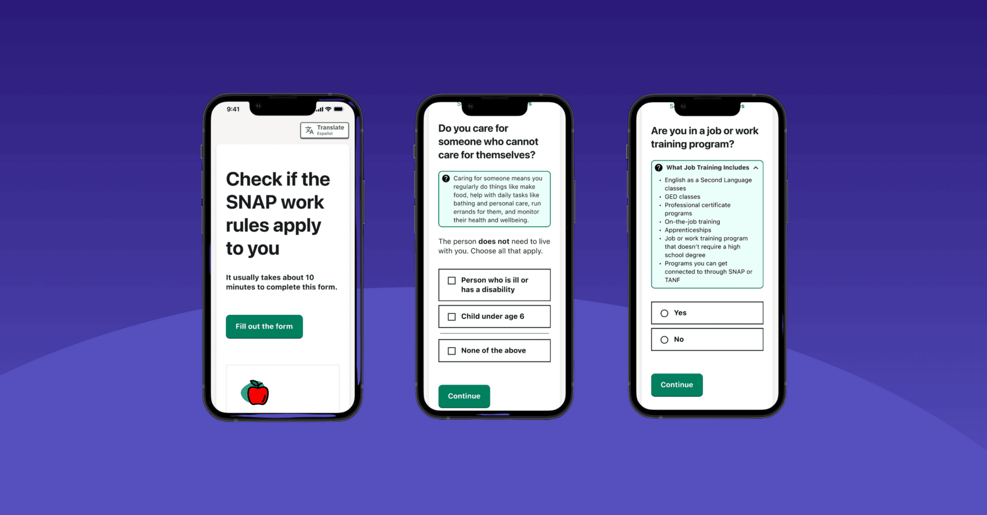 A Human-Centered SNAP Work Requirements Screener — Code for America